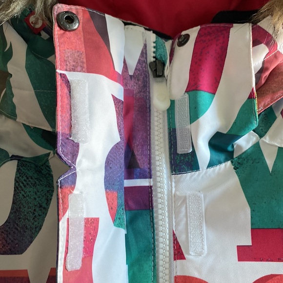 Girls Roxy Ski m/Snowboarding Jacket/Coat - Bright/Multicolored/Rainbow - Picture 5 of 16